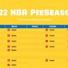 2022年NBA季前賽開球時間表