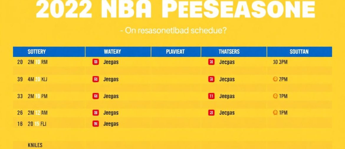 2022年NBA季前賽開球時間表